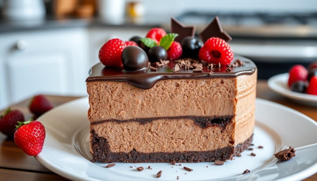 triple chocolate cheesecake