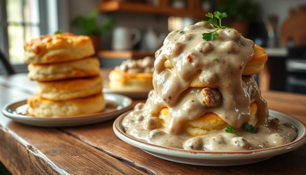Buttermilk Biscuits and Sausage Gravy
