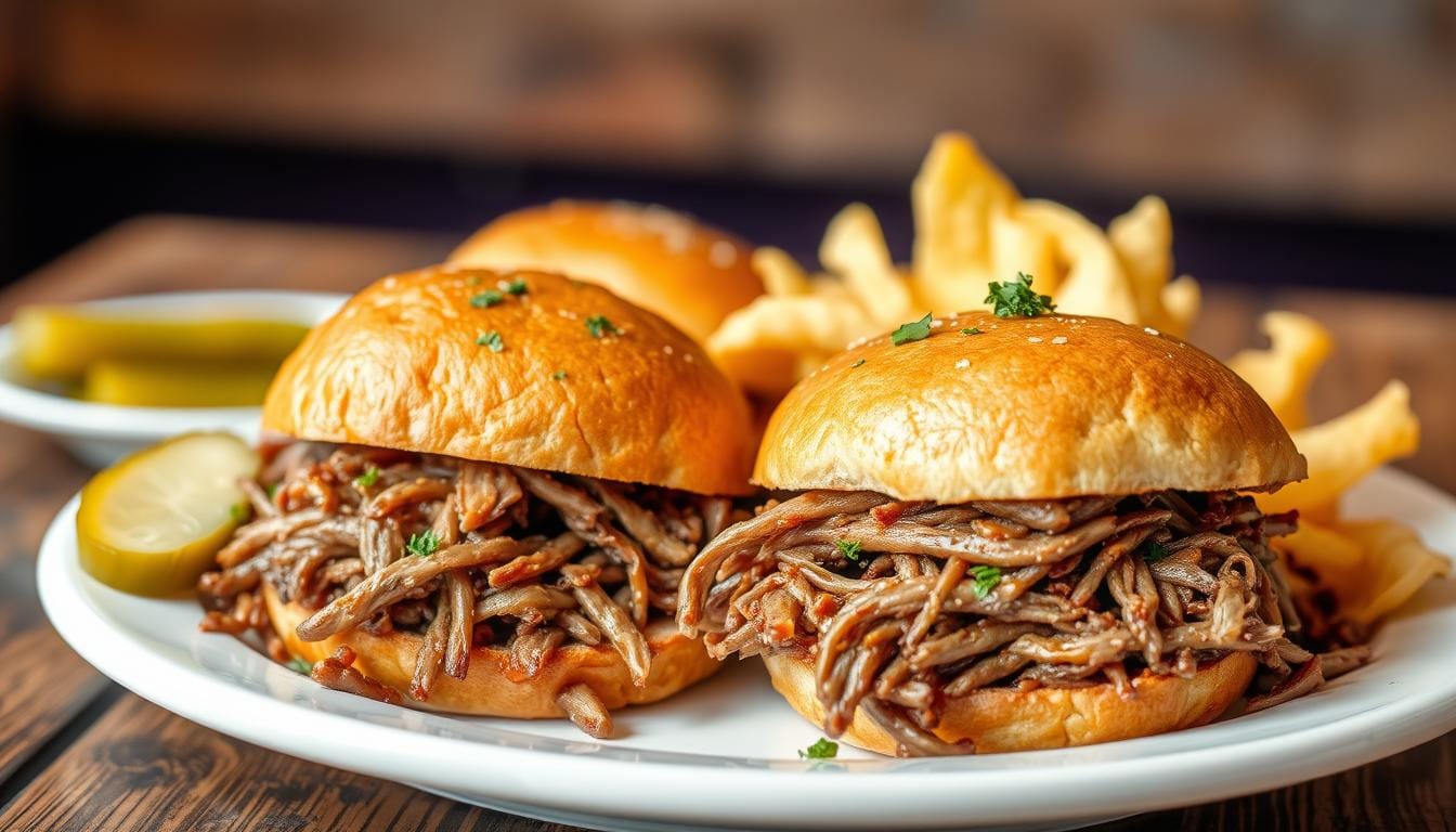 Shredded Beef Sandwiches